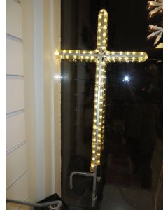 Leiðiskross LED heitgalv.